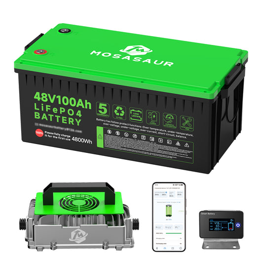 Pre-order 48V 100AH Golf Cart Battery Built-in 200A Smart BMS with 18A Charger, LifePO4 Lithium iron Battery Replacement For Golf Carts