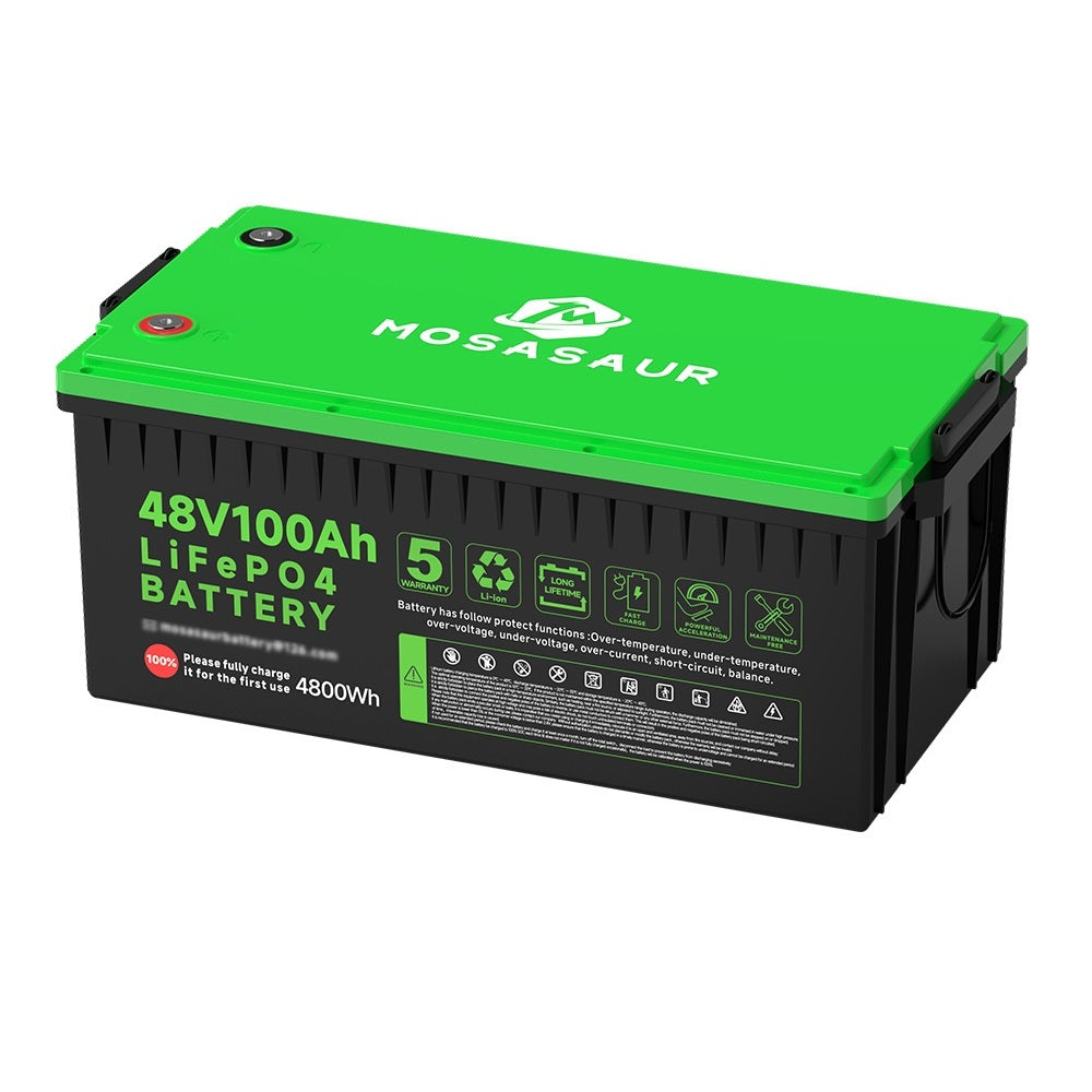 Mosasaur 48V 100AH Golf Cart Battery Built-in 200A Smart BMS with 18A Charger, LifePO4 Lithium iron Battery Replacement For Golf Carts
