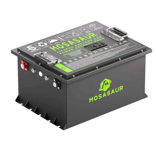 Mosasaur 36V 38.4V 105AH Bluetooth Lithium Golf Cart Battery, Built-in Smart 200A BMS with Touch Monitor and 20Amp Charger, MAX 7680W, 4000+ Cycles