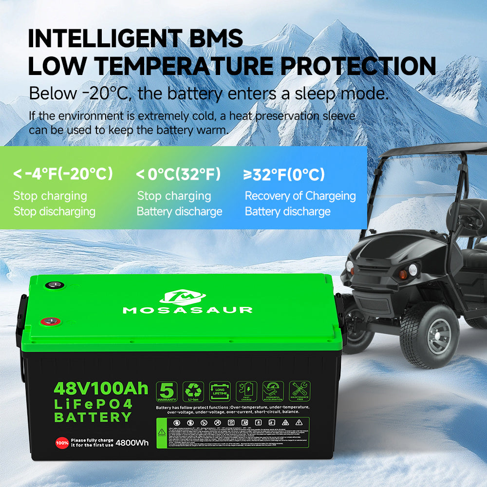 Mosasaur 48V Lithium Golf Cart Battery Conversion Kit for Yamaha, Ezgo, Club Car